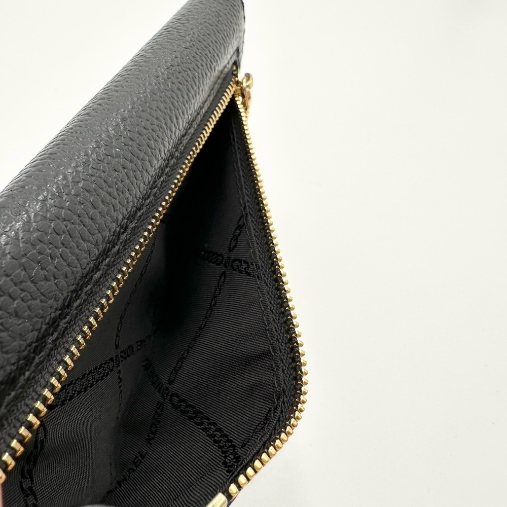 Michael Kors Black Leather Slim Trifold Envelope Wallet - Picture 8 of 11
